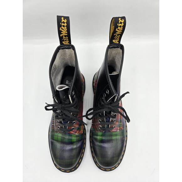 Dr. Martens 1460 Tartan Plaid Leather 8 Eye Lace Up Combat Boot Unisex 8M/9L - Picture 5 of 9